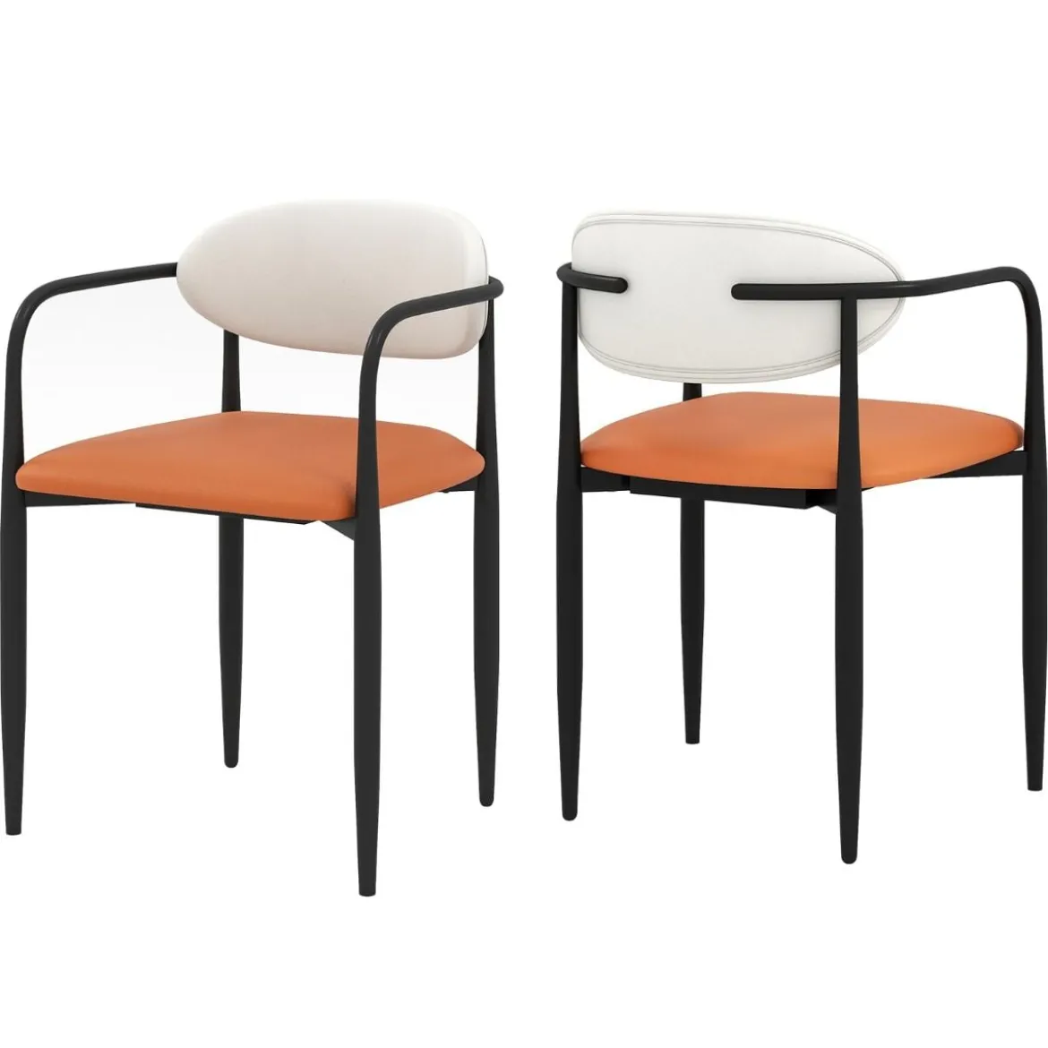 2er Set Esszimmerstühle mit Gepolstertem Sitz & Rückenlehne Polsterstuhl Küchenstühle