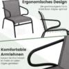 2er Set Gartenstühle Balkonstühle mit Stmungsaktivem Stoff Terrassenstühle bis 150 kg Belastbar