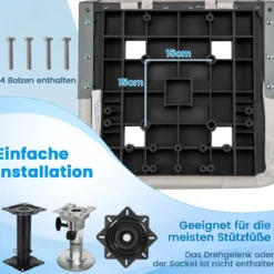 2er Set Klappbarer Bootsstuhl mit Niedriger Rückenlehne Bootssitz Gepolsterter Steuerstuhl