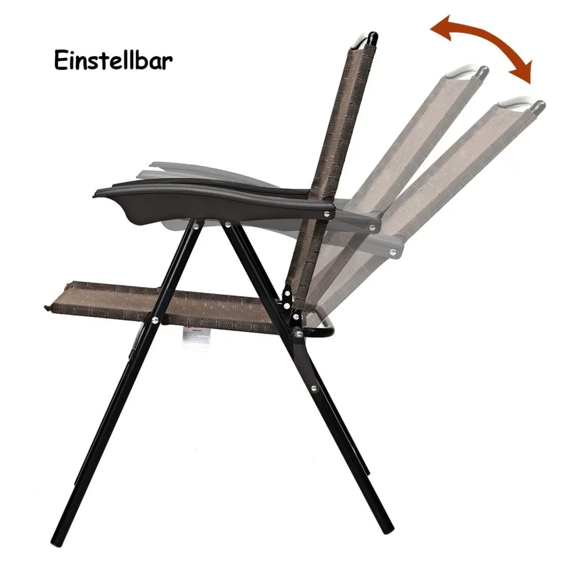 4er Set Klappstühle Hochlehner Gartenstuhl Klappsessel 69 x 54 cm x 90 cm Braun