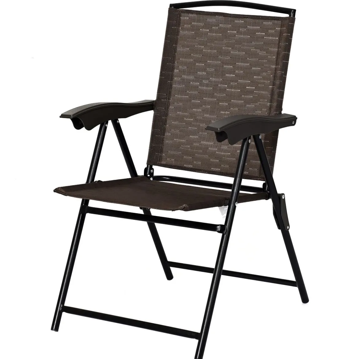 4er Set Klappstühle Hochlehner Gartenstuhl Klappsessel 69 x 54 cm x 90 cm Braun