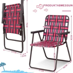 6er Set Klappstühle Outdoor Strandstuhl Gartenstuhl Campingstuhl bis 120kg