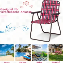 6er Set Klappstühle Outdoor Strandstuhl Gartenstuhl Campingstuhl bis 120kg