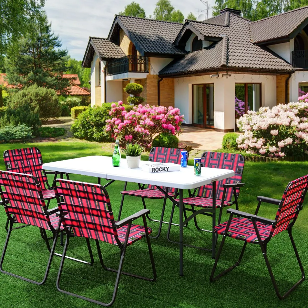 6er Set Klappstühle Outdoor Strandstuhl Gartenstuhl Campingstuhl bis 120kg