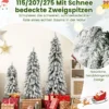 3er Set Künstlicher Weihnachtsbaum mit Beleuchtung & Schnee Christbaum 90 / 120 / 150 cm