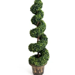 2er Set Kunstpflanze 120cm Künstlicher Spiralbaum Zimmerpflanze Im Blumentopf Dekopflanze