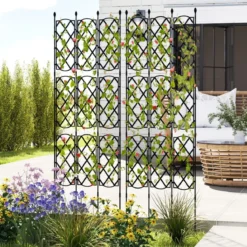 3er-Set Metall Garten Rankgitter mit zum Stecken Freistehende Rankhilfe Gartenzaun Rankhilfe