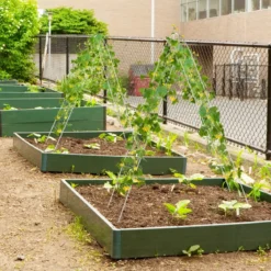 2er Set Metall Rankgitter zum Stecken Dekorativer Gartenzaun Freistehende Rankhilfe