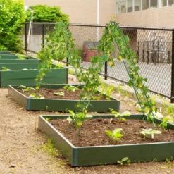 2er Set Metall Rankgitter zum Stecken Dekorativer Gartenzaun Freistehende Rankhilfe