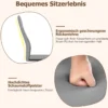4er-Set moderne Esszimmerstühle armloser Küchenstuhl mit geneigter hoher Rückenlehne Grau