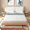 2er-Set Nachttische aus Bambus 2-stufiger Beistelltisch 40 x 40 x 45 cm Natur