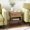 2er Set Nachttisch Set aus 2 Beistelltischen Holz multifunktionaler Natur