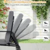 2er-Set Patio Stühle Verstellbare Rückenlehnen mit 5 Stufen Abnehmbare Kissen und Metallarmlehnen Grau