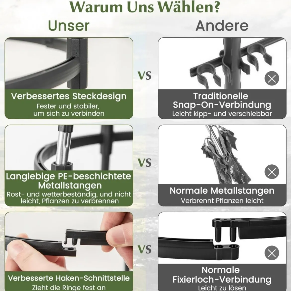 2er Set Rankhilfe Obelisk 176 cm Rankobelisk aus beschichtetes Metall Schwarz