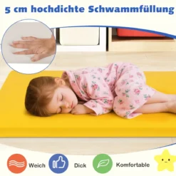 5er-Set Ruhematten für Kinder dicke Schaumstoff-Mittagsschlafmatten für den Boden Bunt