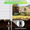 2er Set Sichtschutzzaun Gartenzaun mit 2 Paneelen wetterfester Lamellenzaun mit 3 Pfählen Weiß