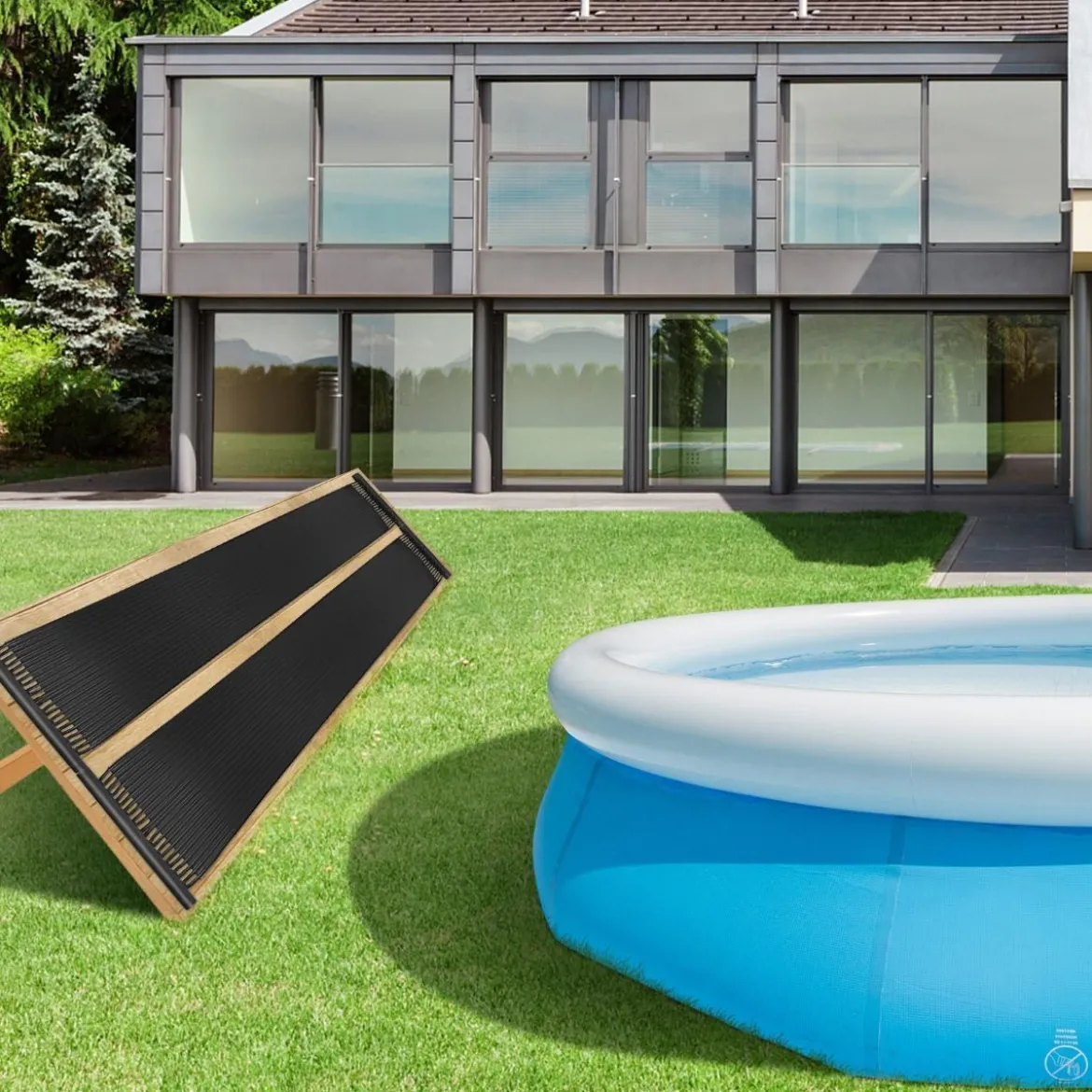 2er Set Solarkollektor Poolheizung 300 x 75 cm Solarheizung aus UV-Beständiger Kunststoff