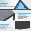 2er Set Sonnenliegestuhl für Außenbereich Anpassbarer Liegestuhl 64 x 198 x 67 - 103 cm Grau