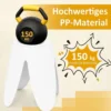 8er-Set stapelbare Hocker runde Sitzhocker aus Kunststoff tragbare Stühle mit Sitzkissen 45 x 45 x 46 cm Weiß