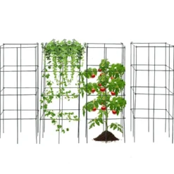 4er Set Tomaten Rankhilfe Metall Rankgitter Tomatenturm Gurkenturm Tomatenkäfig 100 cm