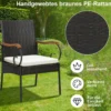 2er Terrassen-Korbstühle mit robustem Metallrahmen & wetterfestem Korbgeflecht