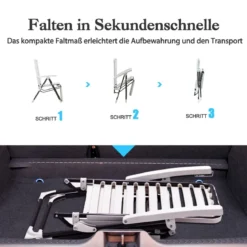 2er Terrassenliegestuhl mit Fußstütze Klappbarer Liegestuhl Weiß