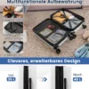 Erweiterbarer Reisekoffer leichter PC-Hartschalenkoffer 20 Zoll Flugzeugtaugliches Rollgepäck Weiß
