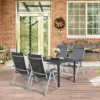 5-Fach Klappstuhl Einstellbar Gartenstuhl Klappsessel Rückenlehne Alu