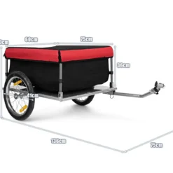 Fahrradanhänger Gepäckanhänger klappbar Lastenanhänger 40 cm Räder bis 40 kg Tragkraft