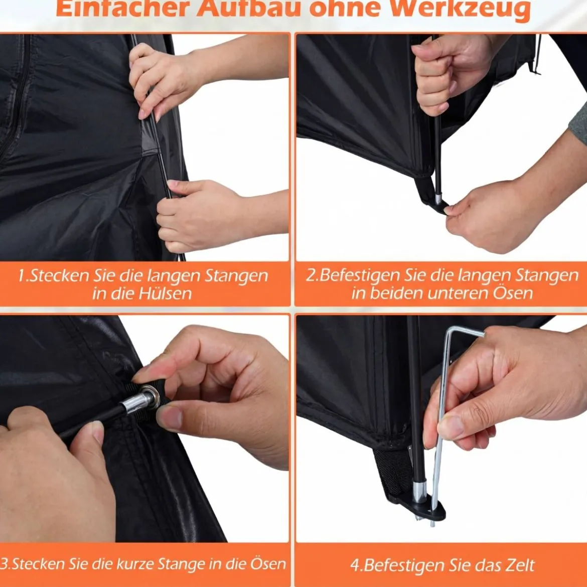 Fahrradgarage für 2 Fahrräder mit Rolltür & Tragetasche Wetterfestes & Wasserdichtes Fahrradzelt
