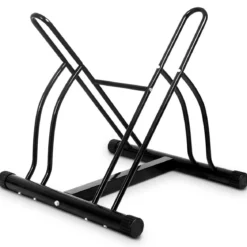 Fahrradständer Bodenparker für 2 Fahrräder Schwarz 60 x 53 x 56 cm