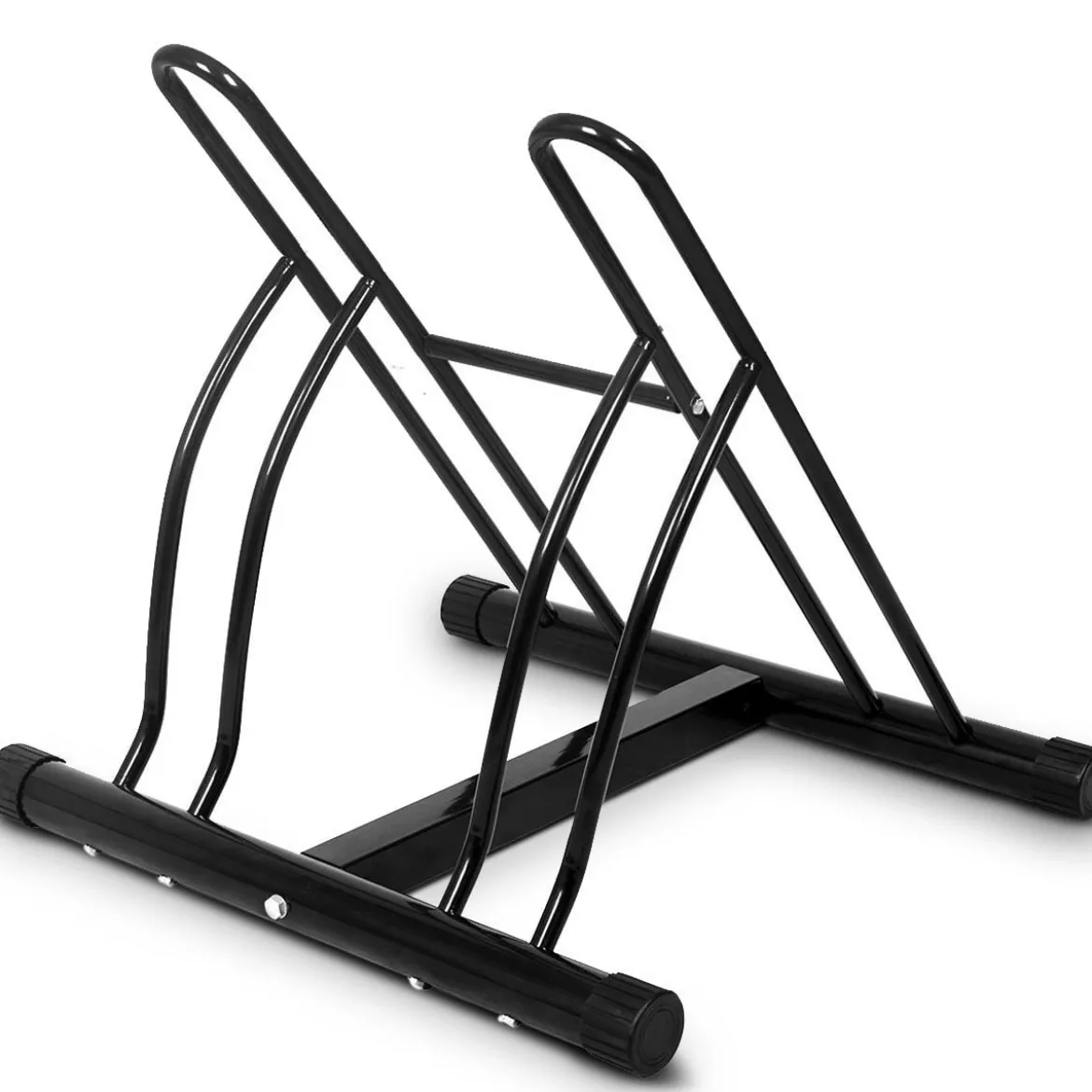 Fahrradständer Bodenparker für 2 Fahrräder Schwarz 60 x 53 x 56 cm