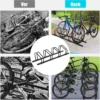 Fahrradständer Standparker Bodenständer Aufstellständer mit 4 Fahrrad Stellplätze Mehrfachständer Stahl Schwarz