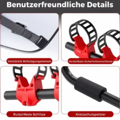 Fahrradträger Heckfahrradträger aus Kohlenstoffstahl für 3 Fahrräder Faltbar 68 x 50 x 61 cm