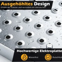 Faltbare Leichte Auffahrrampe aus Metall 2 Stück Laderampe bis 400 kg Belastbar 180 x 22,5 x 4,5 cm