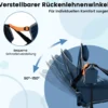 Faltbarer Campingstuhl mit Verstellbarer Rückenlehne & Getränkehalter Klappstuhl Faltstuhl Blau