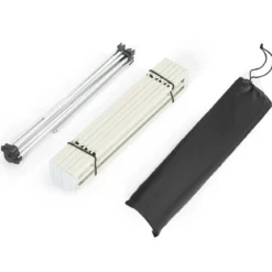 Faltbarer Camping-Tisch Alu Leichterund zusammenklappbarer Aluminium-Tisch Picknick-Tisch 40 x 35 x 32cm weiß