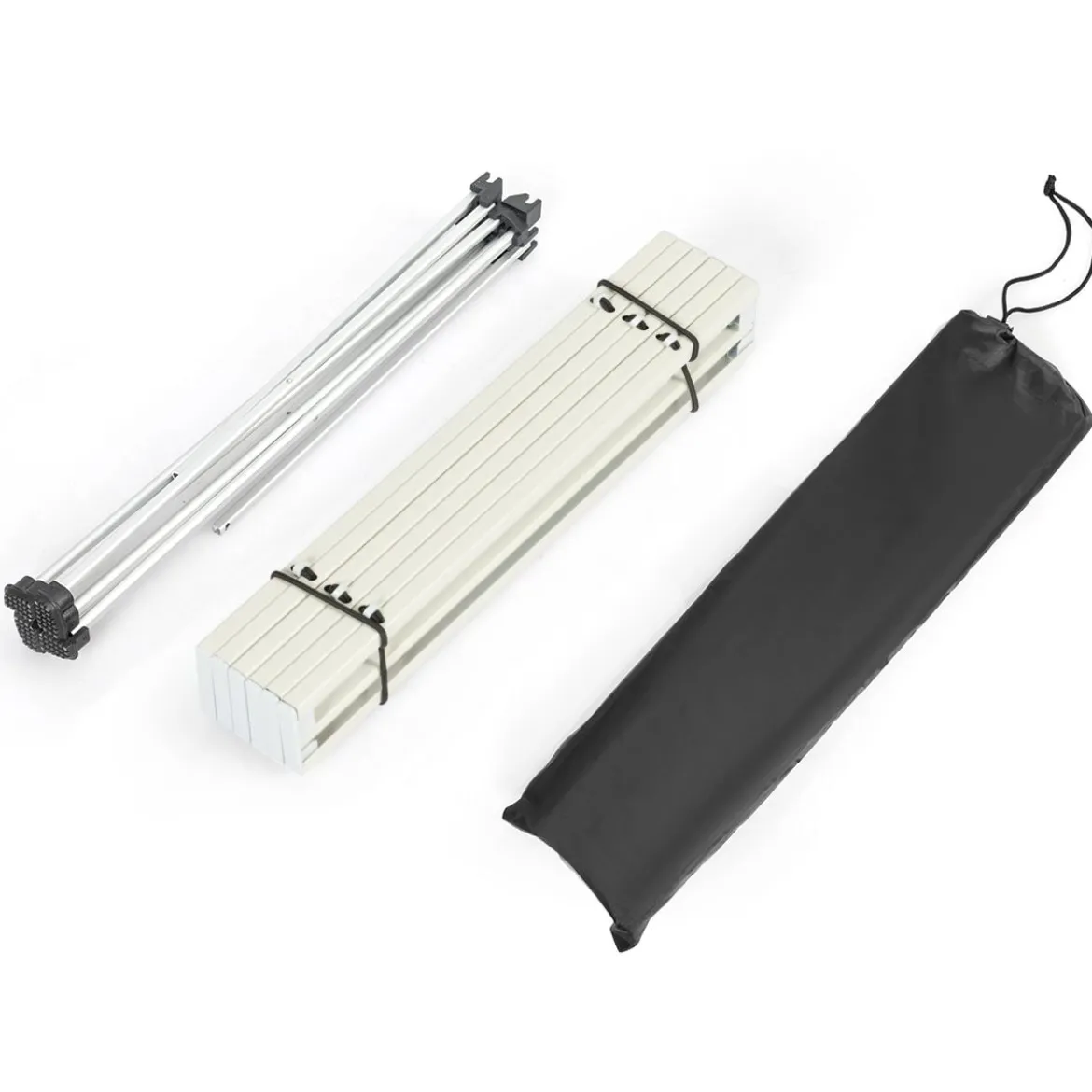 Faltbarer Camping-Tisch Alu Leichterund zusammenklappbarer Aluminium-Tisch Picknick-Tisch 40 x 35 x 32cm weiß