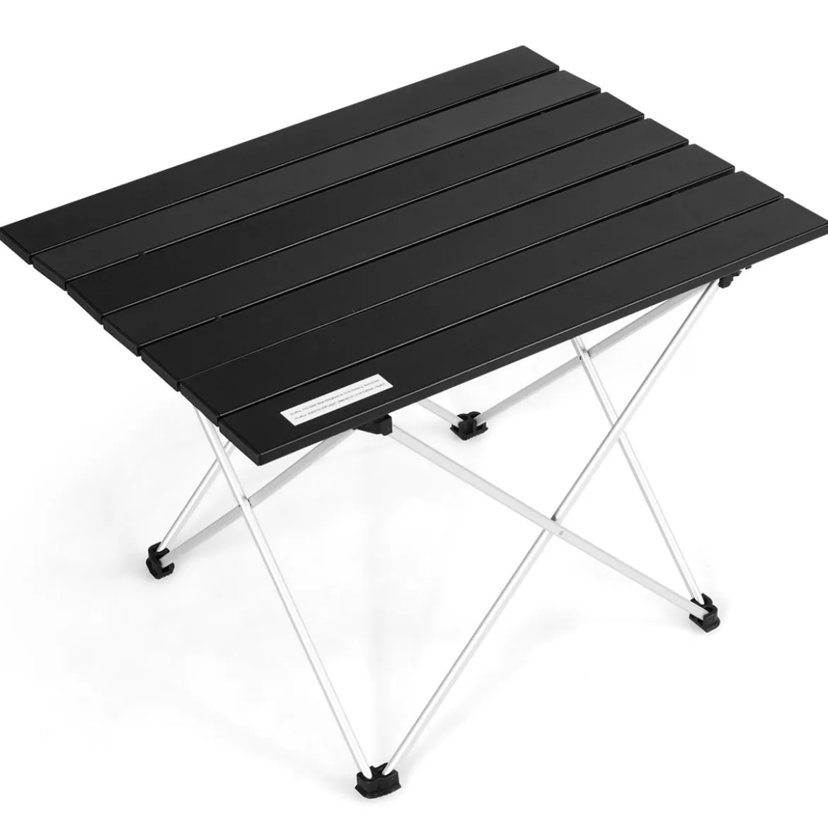 Faltbarer Camping-Tisch aus AluminiumLeichter und zusammenklappbarer Aluminium-Tisch 56 x 41 x 41 cm Schwarz