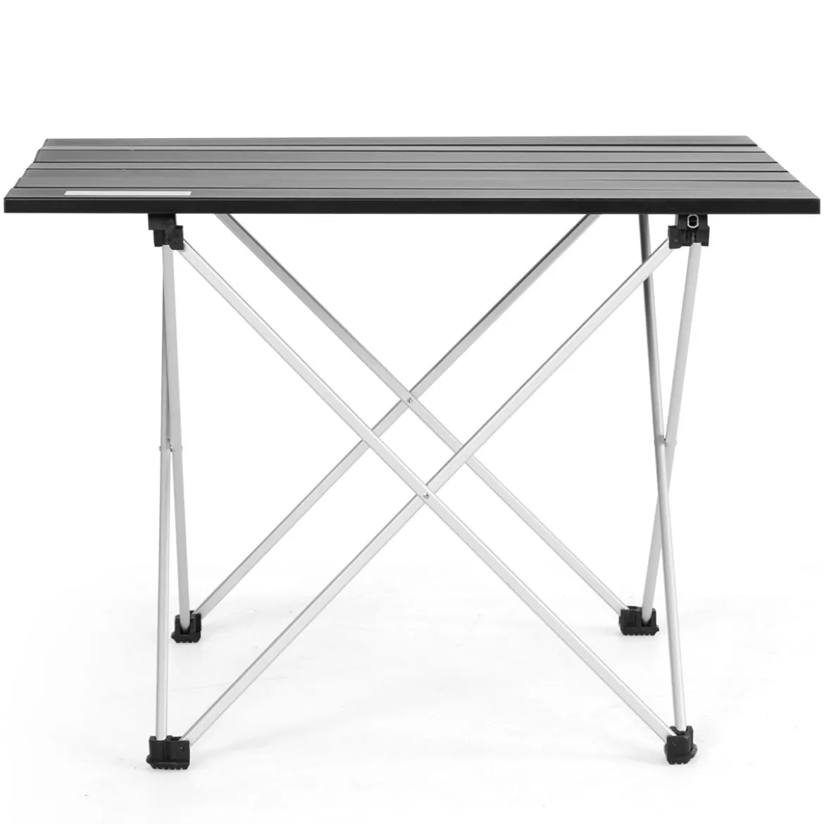 Faltbarer Camping-Tisch aus AluminiumLeichter und zusammenklappbarer Aluminium-Tisch 56 x 41 x 41 cm Schwarz