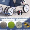 Faltbarer Haustierwagen mit atmungsaktivem Netz wasserfestem Bezug Geländereifen Blau