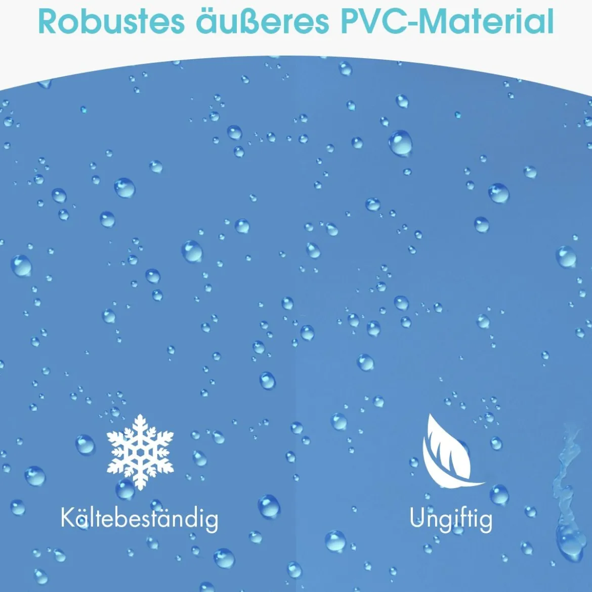 Faltbarer Hunde Swimmingpool Drinnen Draußen Auslaufsicherer Haustier Pool mit Drehbarem Ablassventil 140*30cm Blau