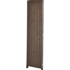 faltbarer Raumteiler Sichtschutz Raumtrenner Papier-Raumteiler 180 x 181 cm Braun