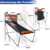 Faltbares Arcade Basketball Spiel Kinder Basketballkorb mit 8 spannenden Spielmodi elektronische Punktezählsystem