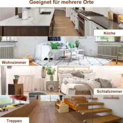 Faltbares Haustiertor aus Holz freistehende 4-Paneele-Barriere mit gewölbter Oberseite für Hunde Katzen braun