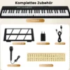 Faltbares 61-Tasten-Klavierkeyboard mit Split-Funktion & 3 Lernmodi & Mikrofon Keyboard