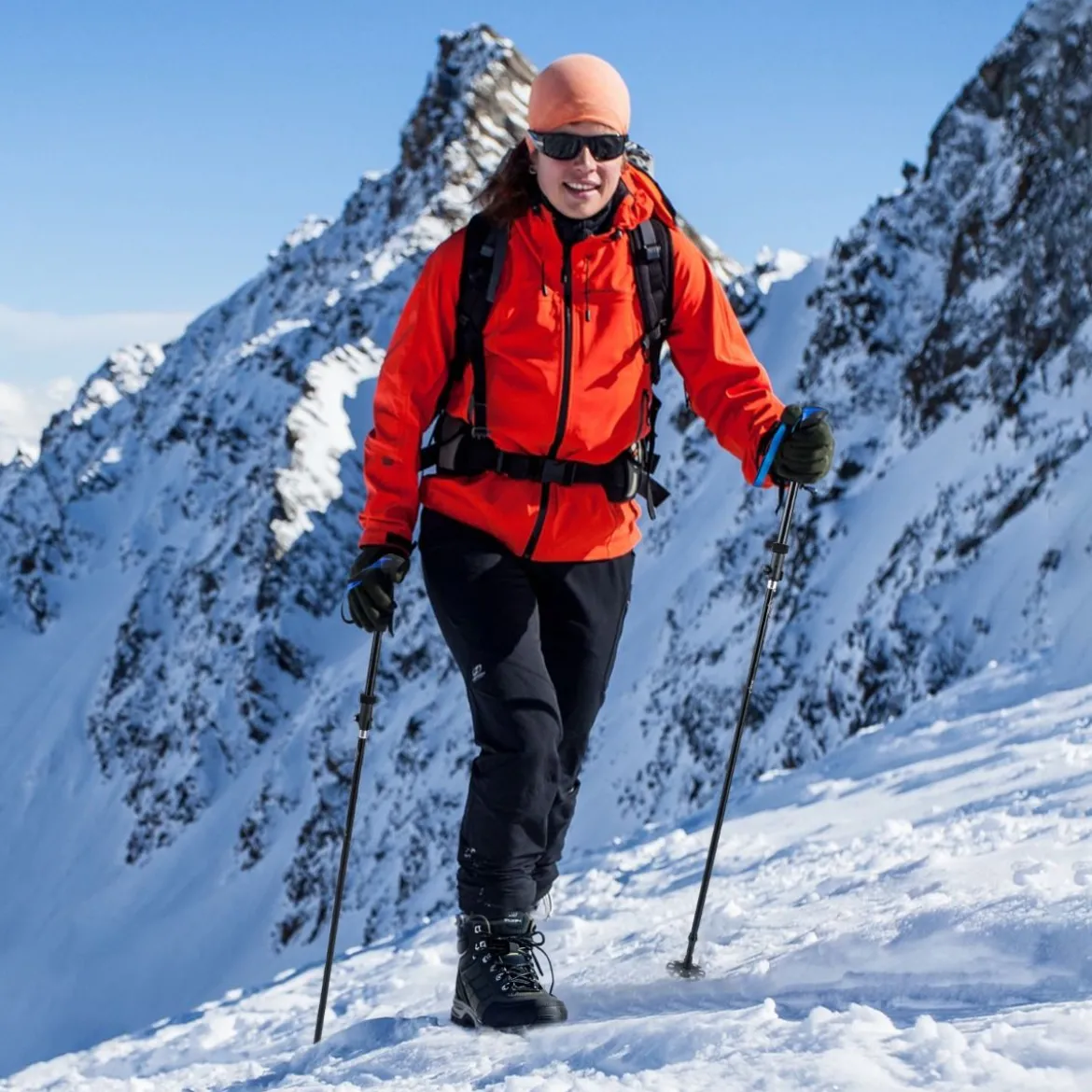 Faltbare Trekkingstöcke mit Schnellverschluss Wanderstöcke für 166-195 cm Körpergröße Blau
