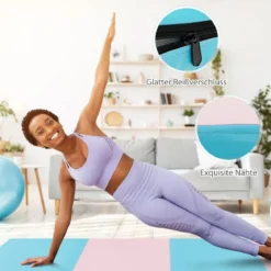 Faltbare Turnstange für Kinder Wackelfreies Heim-Fitnessgerät mit Gymnastikmatte Grün