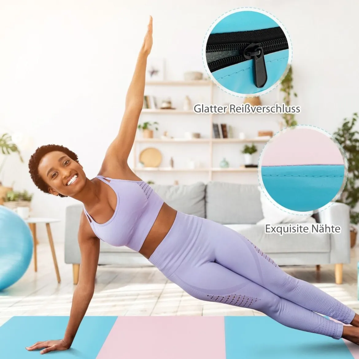 Faltbare Turnstange für Kinder Wackelfreies Heim-Fitnessgerät mit Gymnastikmatte Grün