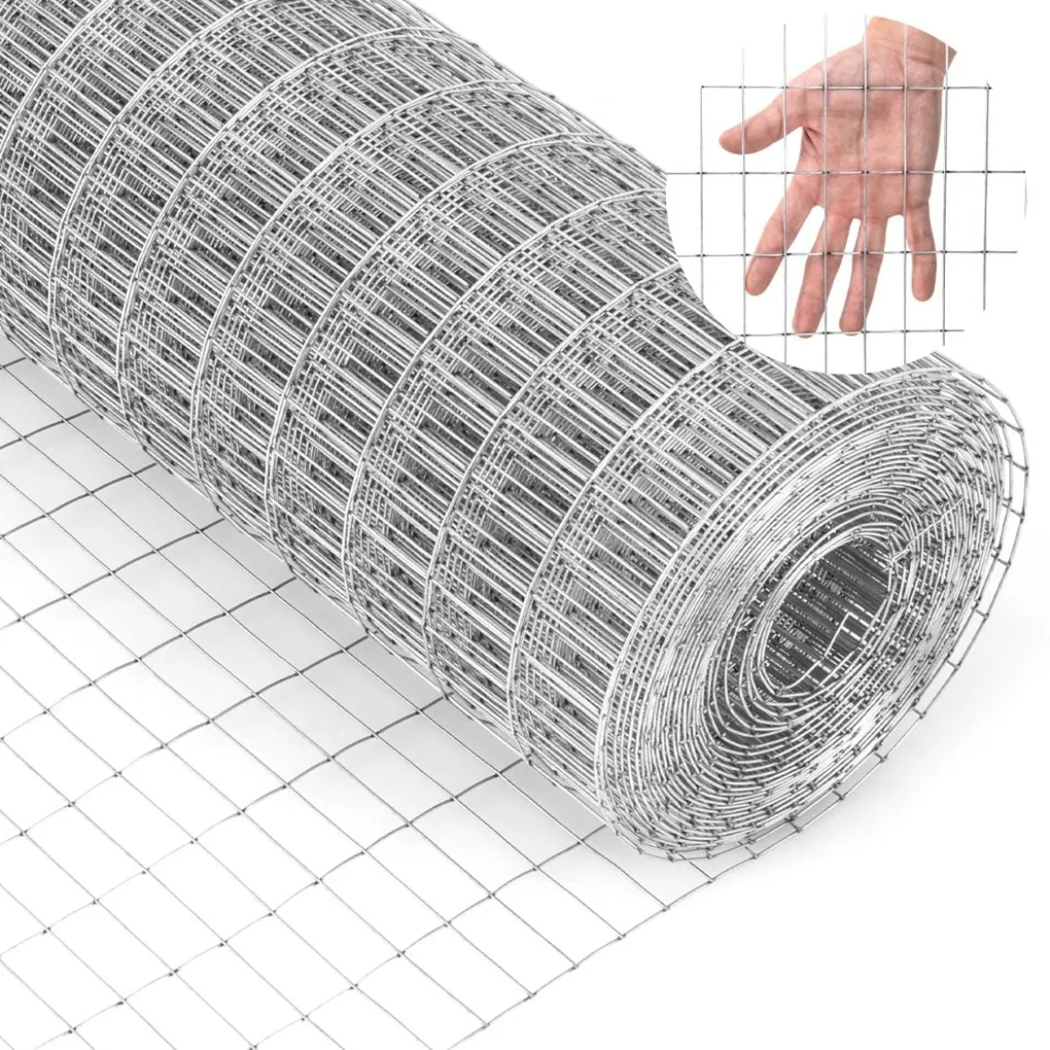 Feinmaschiger Drahtgitter mit 50 x 25 mm Maschenloch Verzinkt Drahtzaun Wühlmausgitter